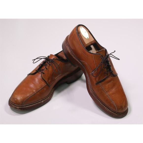 Allen Edmonds Hillcrest Honey Brown Bicycle Toe Oxford Dress Shoes US 8.5 D - Picture 8 of 12
